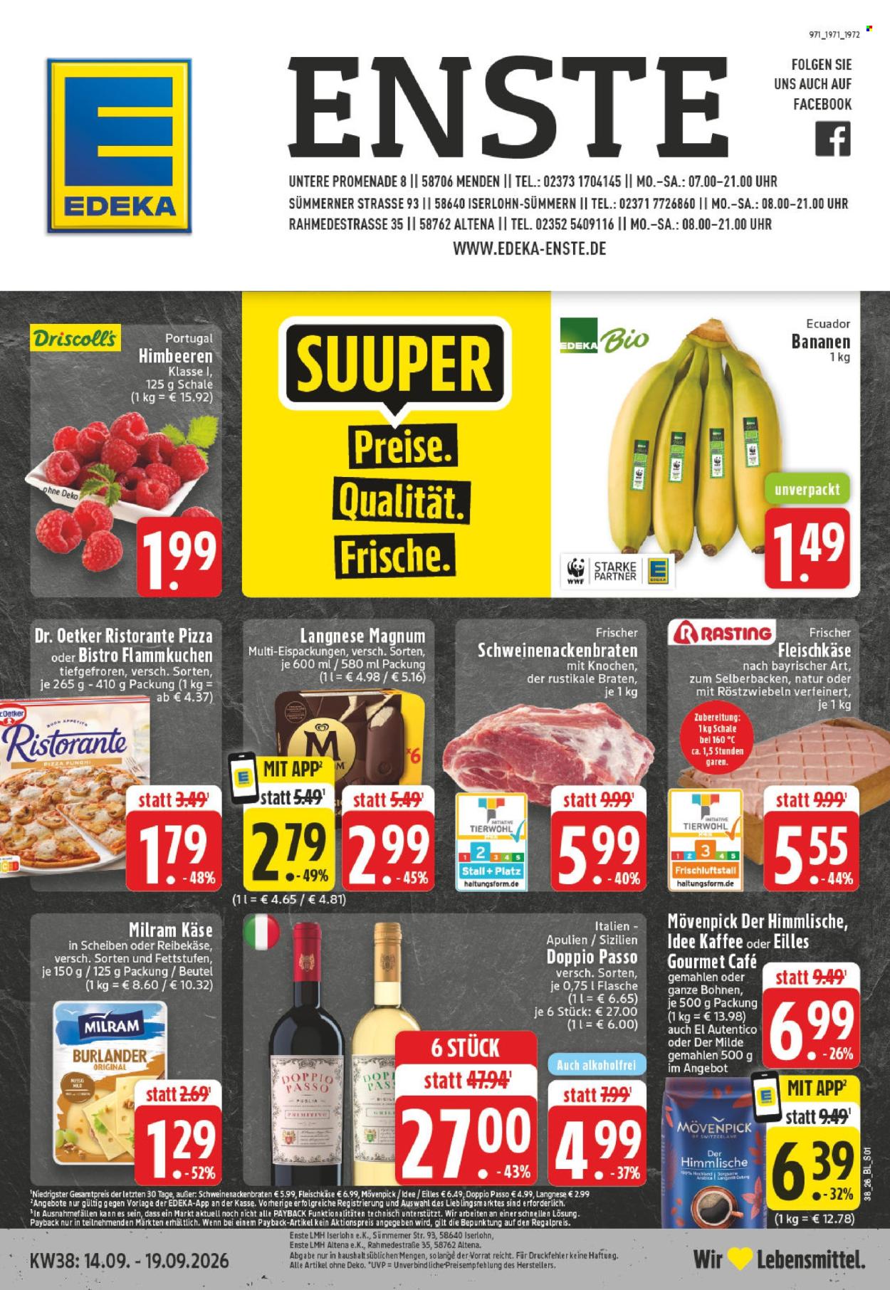 Edeka Prospekte  - 14.09.2026 - 19.09.2026. Seite 1
