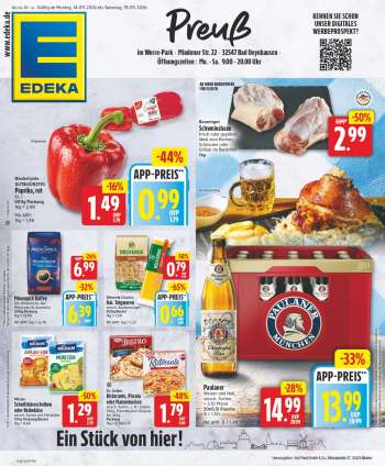 Prospekte Edeka - 14.09.2026 - 19.09.2026.