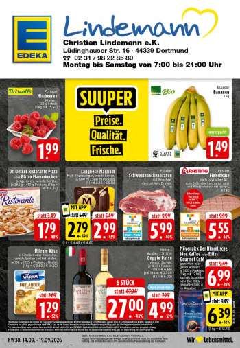 Prospekte Edeka - 14.09.2026 - 19.09.2026.