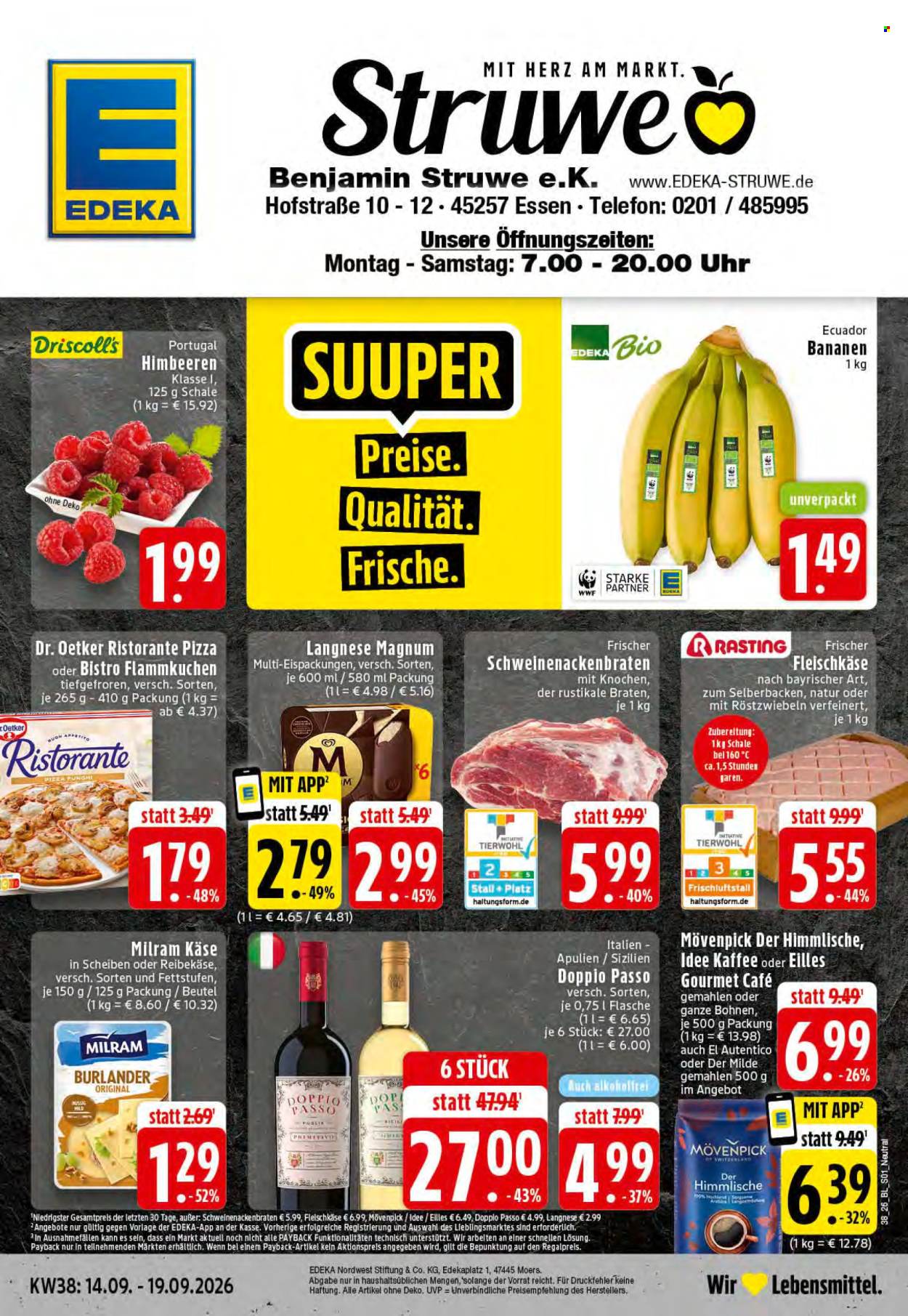 Edeka Prospekte  - 14.09.2026 - 19.09.2026. Seite 1