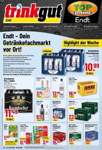 Prospekte Edeka Getränkemarkt - 14.09.2026 - 19.09.2026.