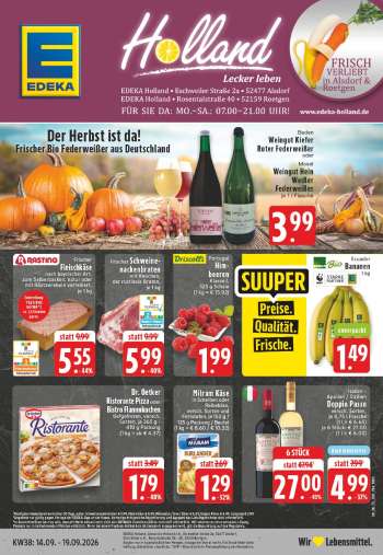 Prospekte Edeka - 14.09.2026 - 19.09.2026.
