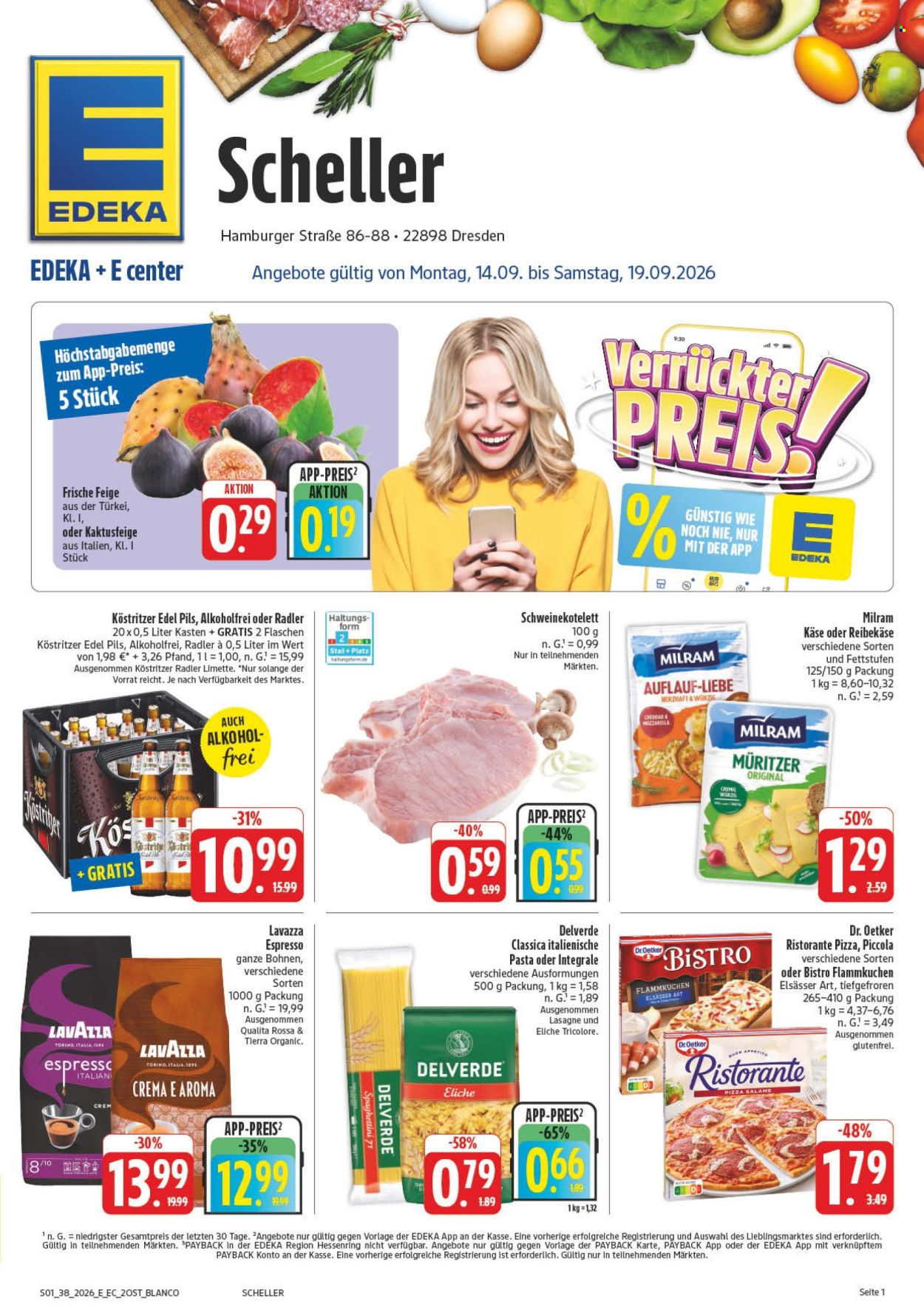 E center Prospekte  - 14.09.2026 - 19.09.2026. Seite 1