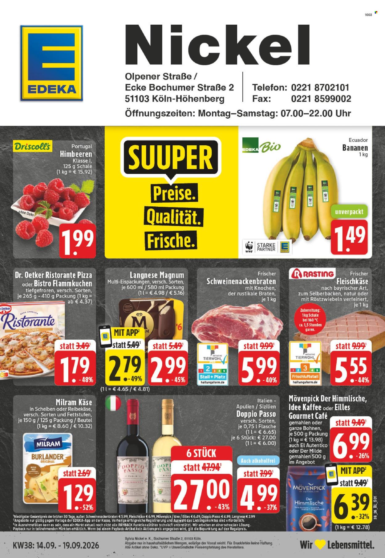 Edeka Prospekte  - 14.09.2026 - 19.09.2026. Seite 1