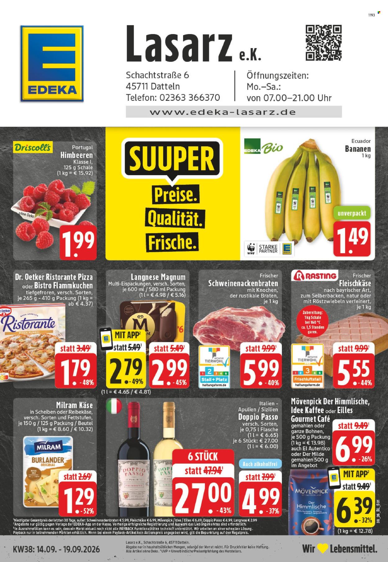 Edeka Prospekte  - 14.09.2026 - 19.09.2026. Seite 1