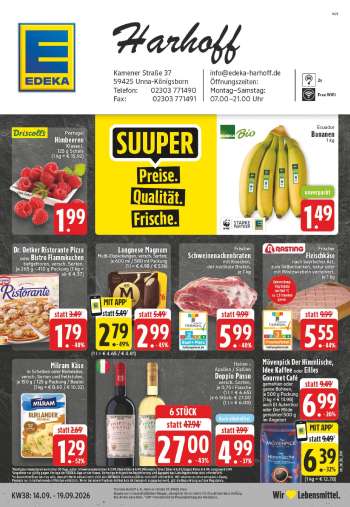 Prospekte Edeka - 14.09.2026 - 19.09.2026.