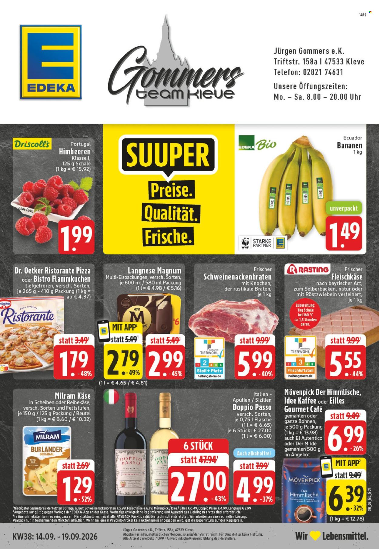 Edeka Prospekte  - 14.09.2026 - 19.09.2026. Seite 1