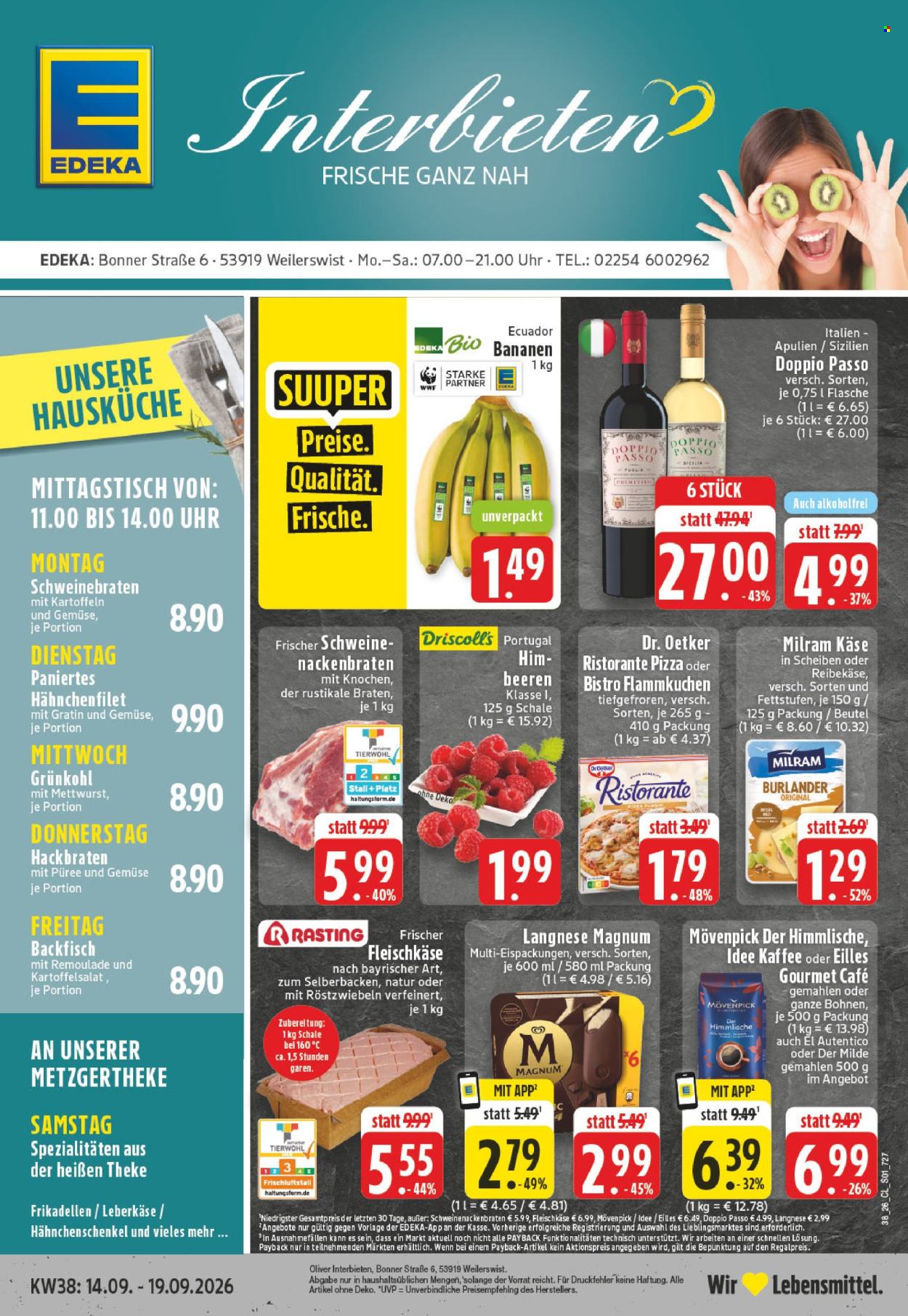 Edeka Prospekte  - 14.09.2026 - 19.09.2026. Seite 1