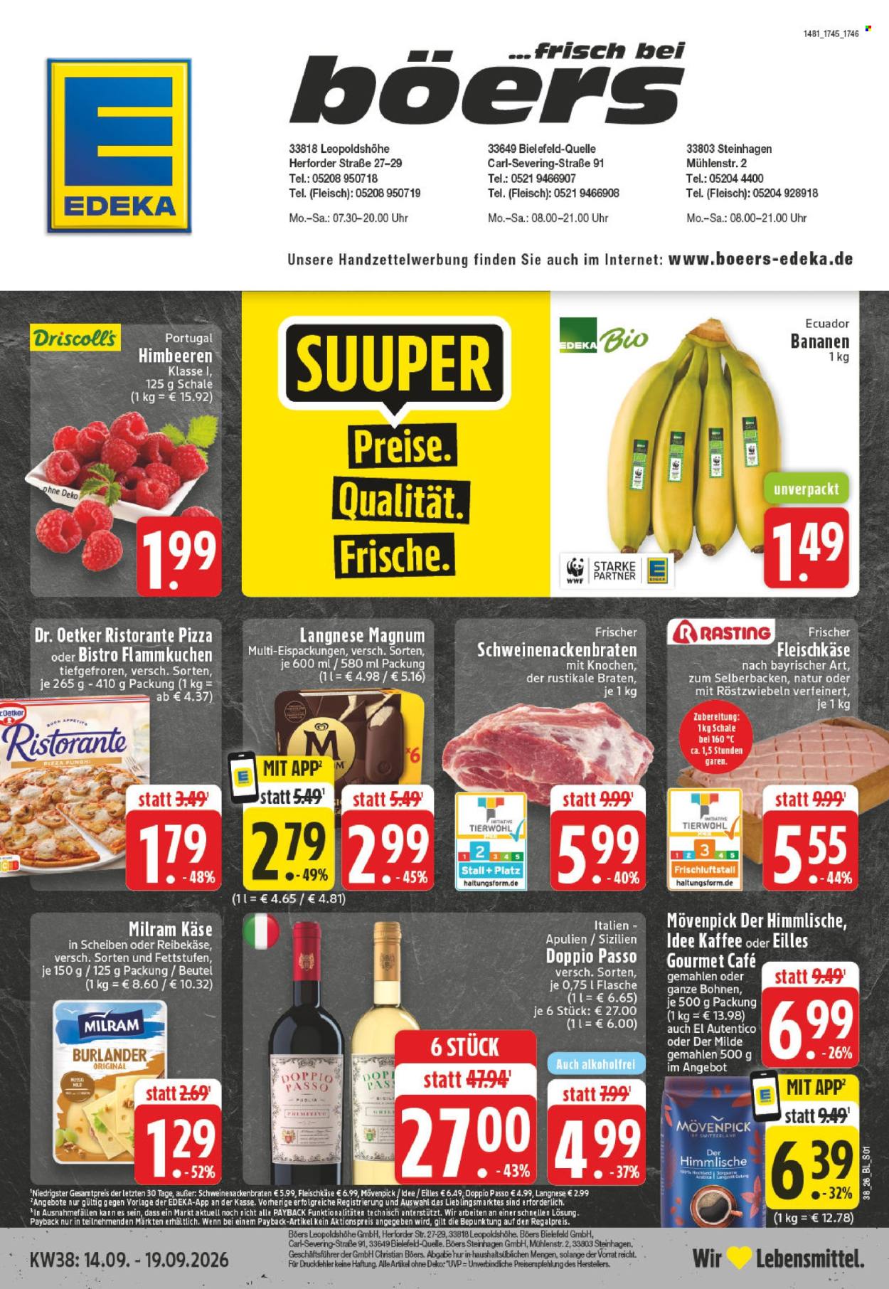 Edeka Prospekte  - 14.09.2026 - 19.09.2026. Seite 1