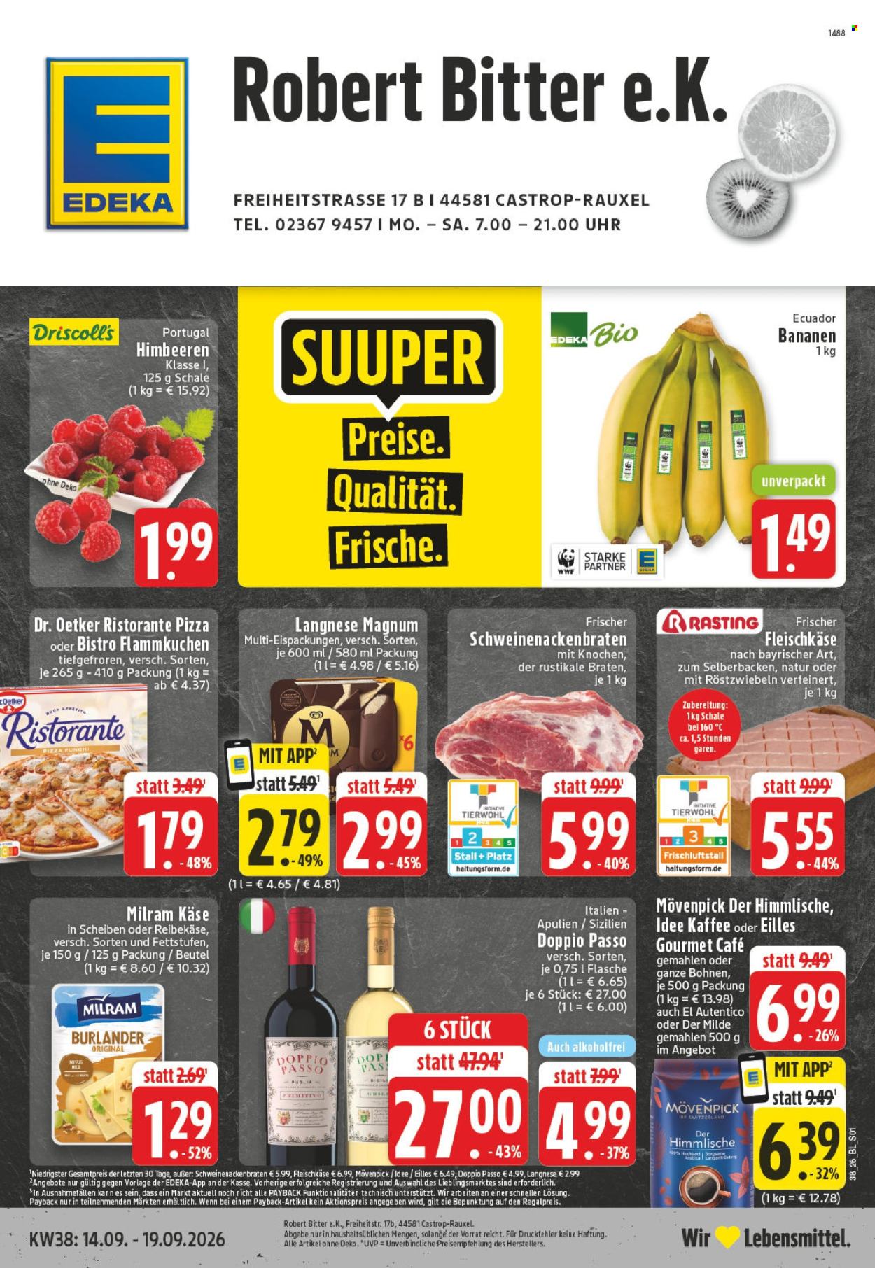 Edeka Prospekte  - 14.09.2026 - 19.09.2026. Seite 1