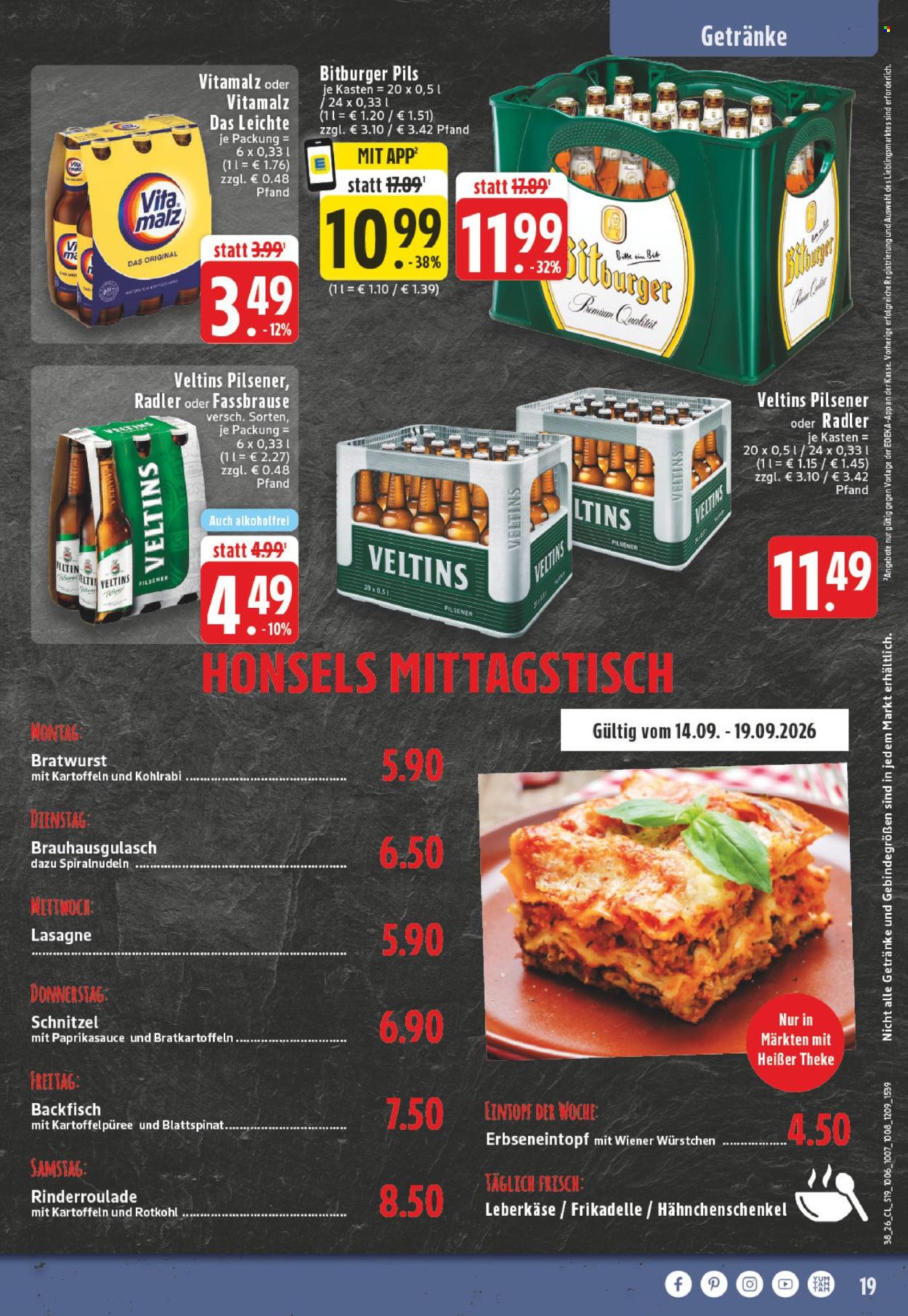 Edeka Prospekte  - 14.09.2026 - 19.09.2026. Seite 19