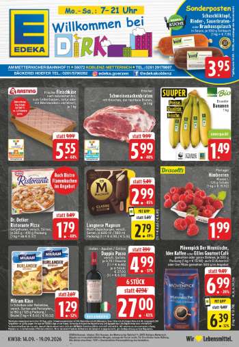 Prospekte Edeka - 14.09.2026 - 19.09.2026.