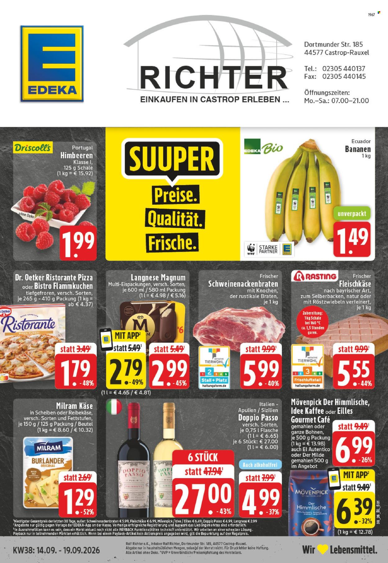 Edeka Prospekte  - 14.09.2026 - 19.09.2026. Seite 1