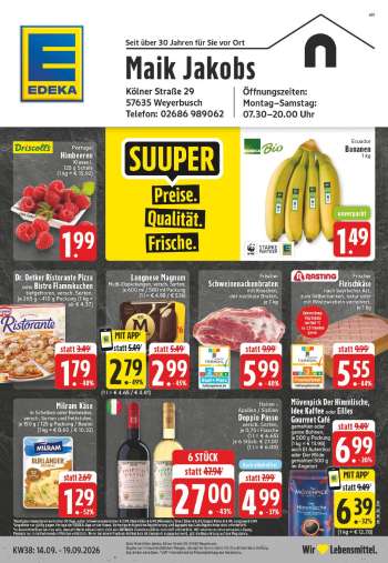 Prospekte Edeka - 14.09.2026 - 19.09.2026.