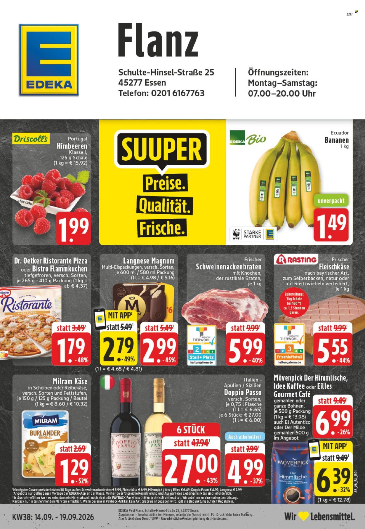 Edeka Prospekte  - 14.09.2026 - 19.09.2026. Seite 1