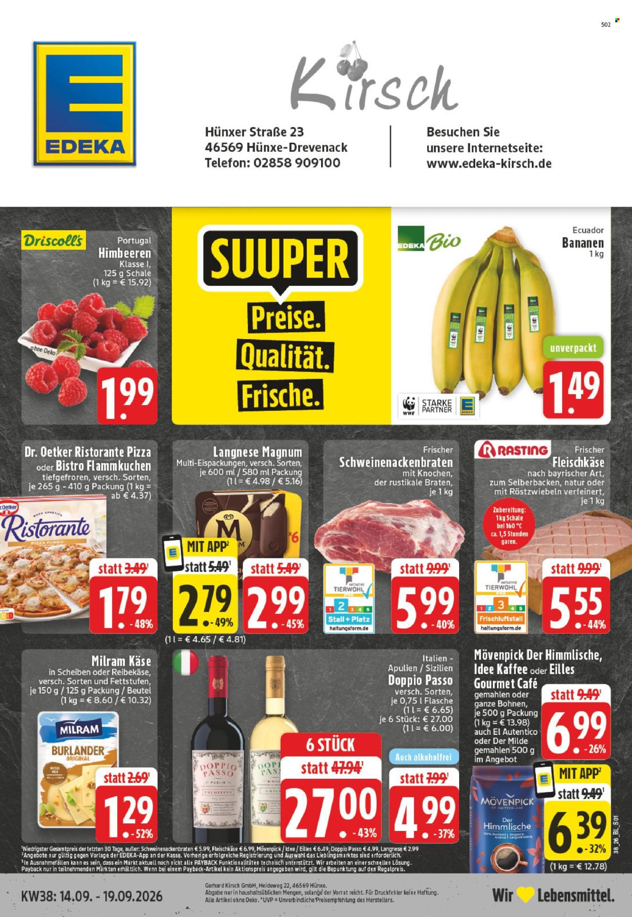 Edeka Prospekte  - 14.09.2026 - 19.09.2026. Seite 1