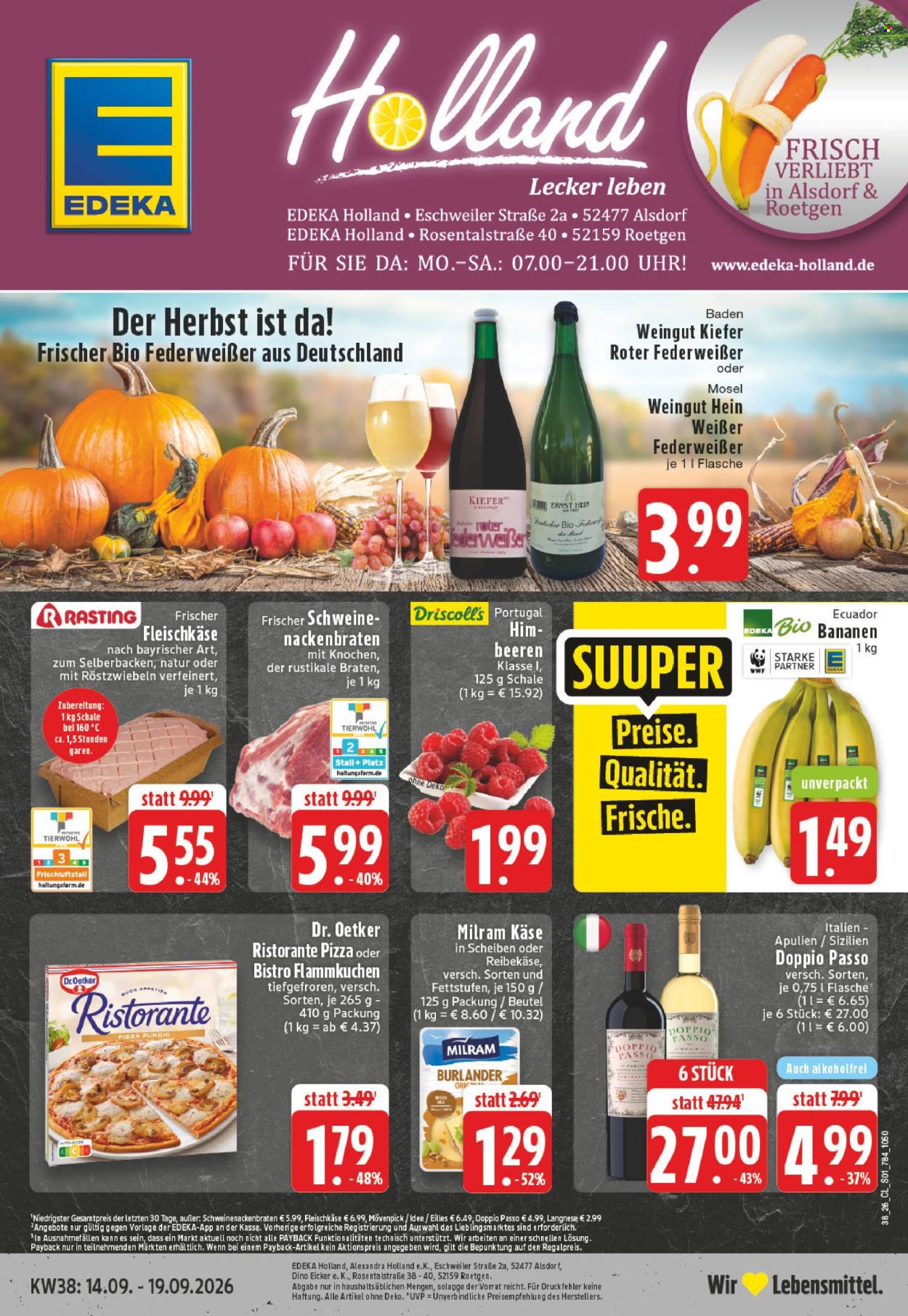 Edeka Prospekte  - 14.09.2026 - 19.09.2026. Seite 1
