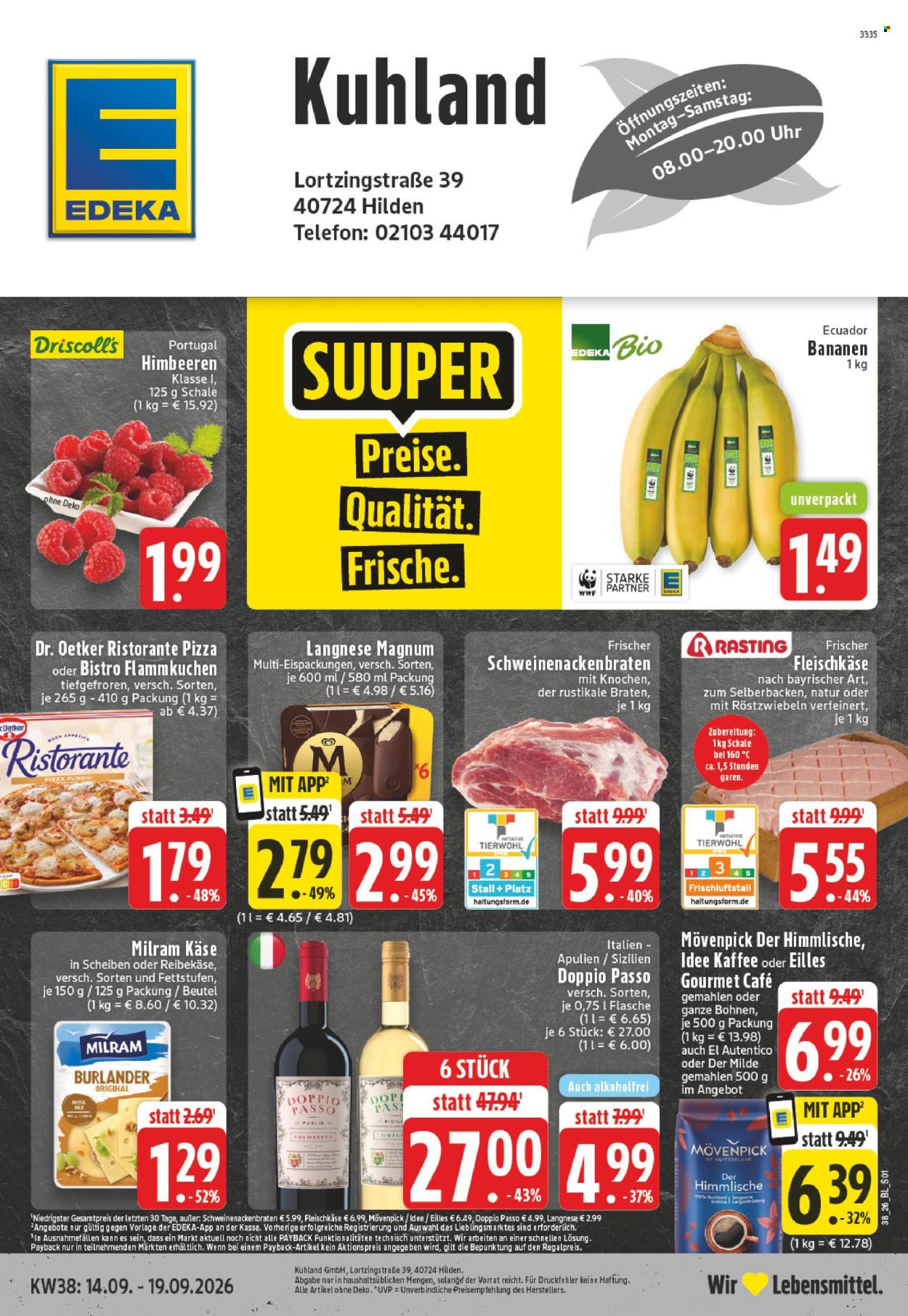 Edeka Prospekte  - 14.09.2026 - 19.09.2026. Seite 1