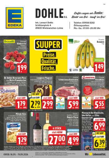 Prospekte Edeka - 14.09.2026 - 19.09.2026.