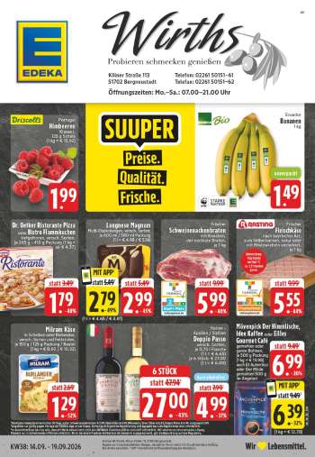 Prospekte Edeka - 14.09.2026 - 19.09.2026.