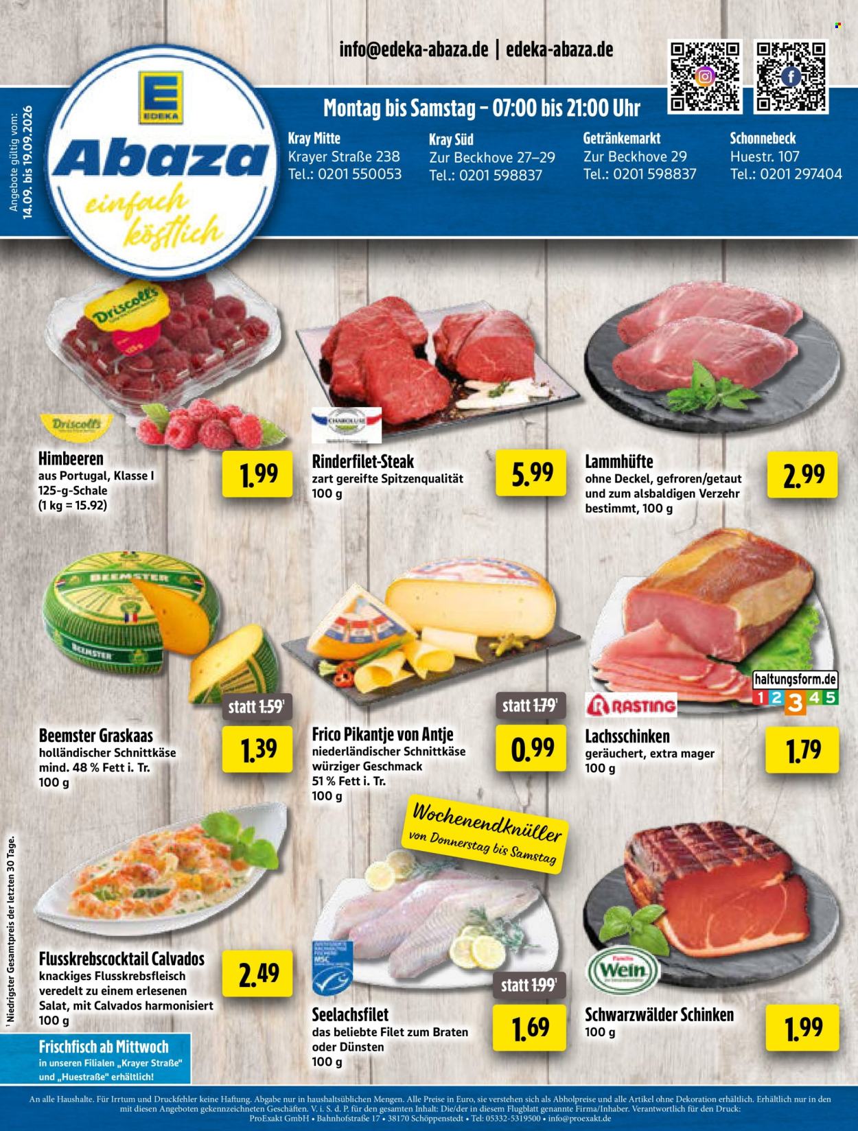 Edeka Prospekte  - 14.09.2026 - 19.09.2026. Seite 1