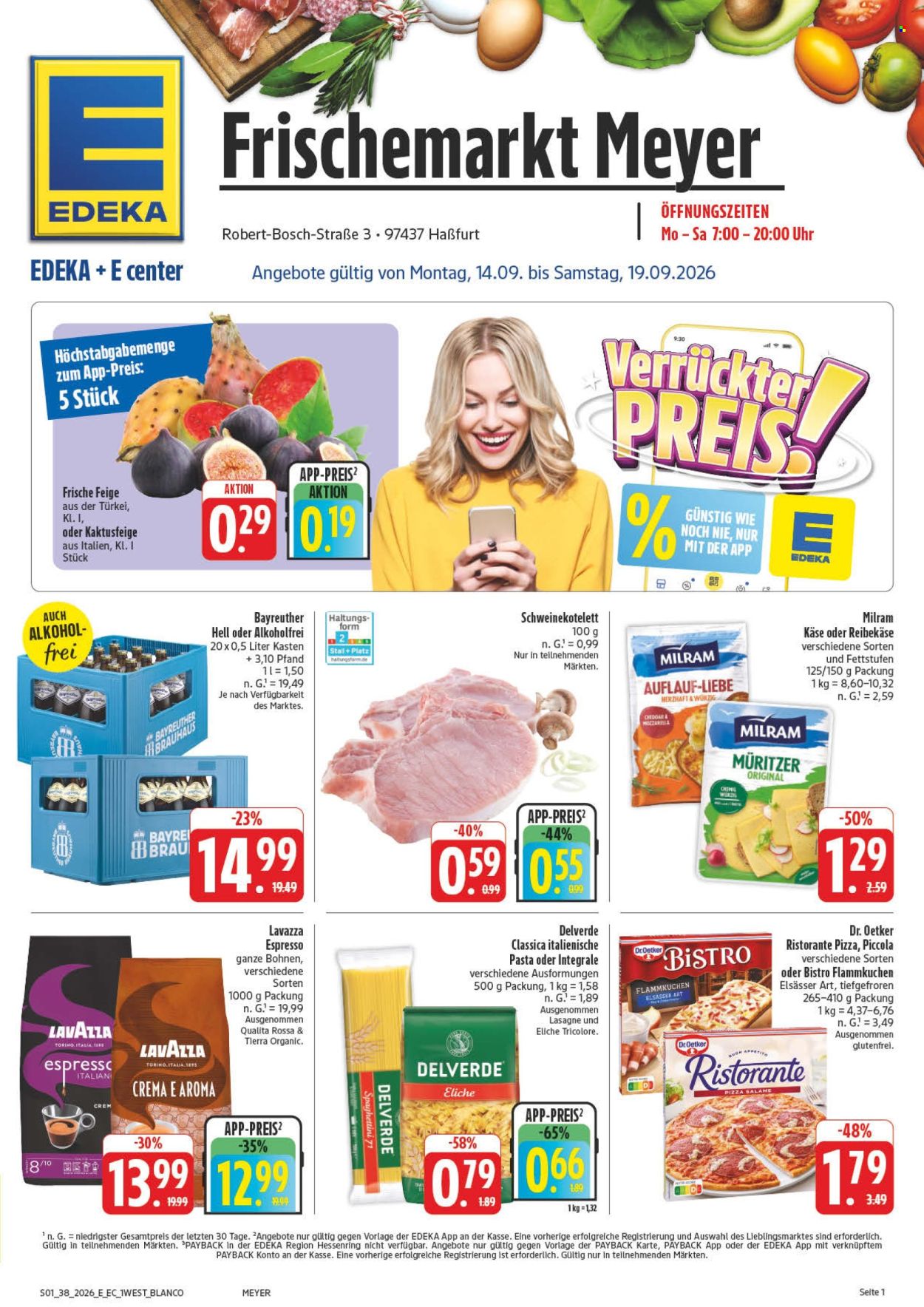 E center Prospekte  - 14.09.2026 - 19.09.2026. Seite 1