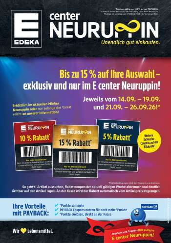 Prospekte E center - 14.09.2026 - 19.09.2026.