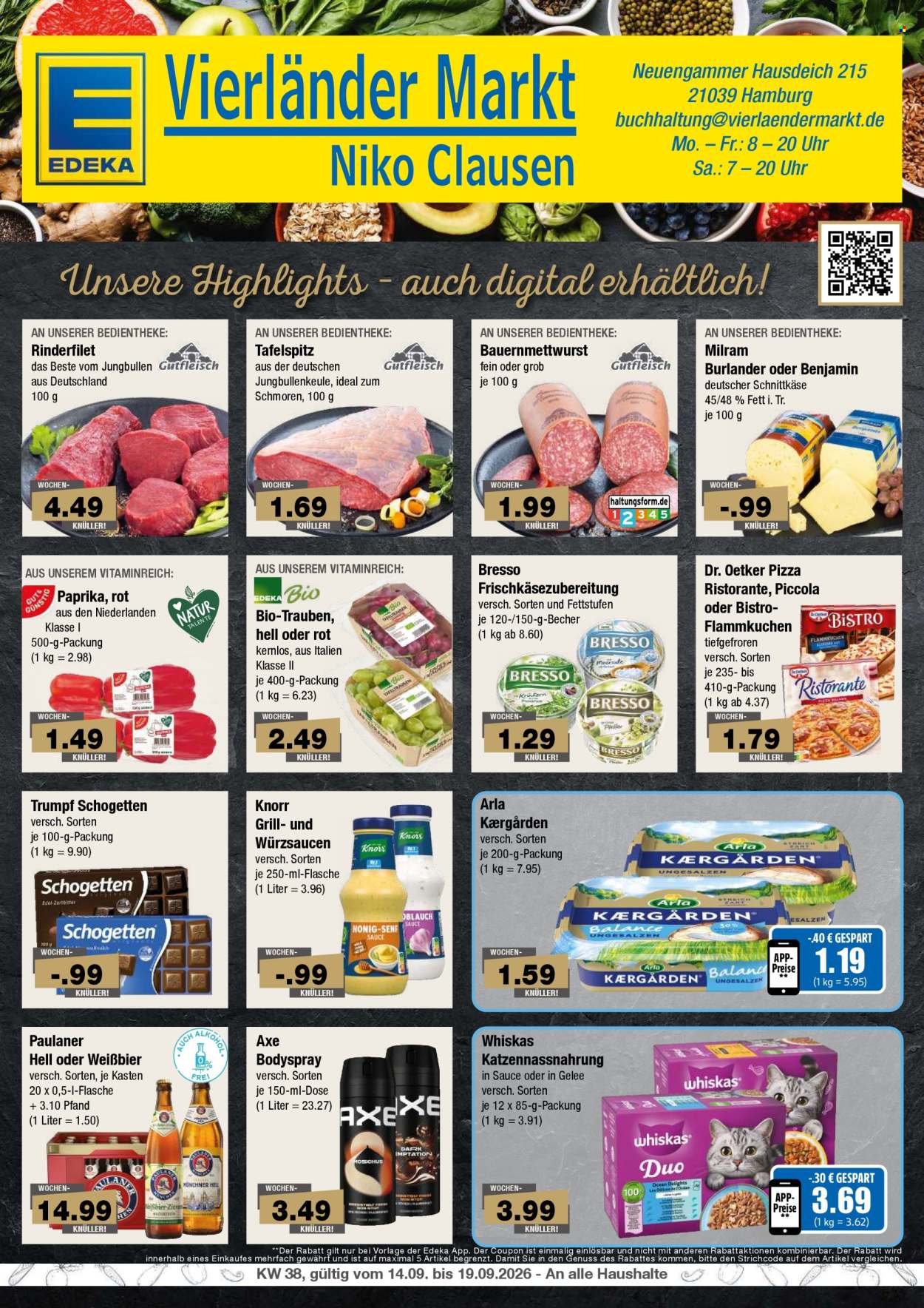 Edeka Prospekte  - 14.09.2026 - 19.09.2026. Seite 1