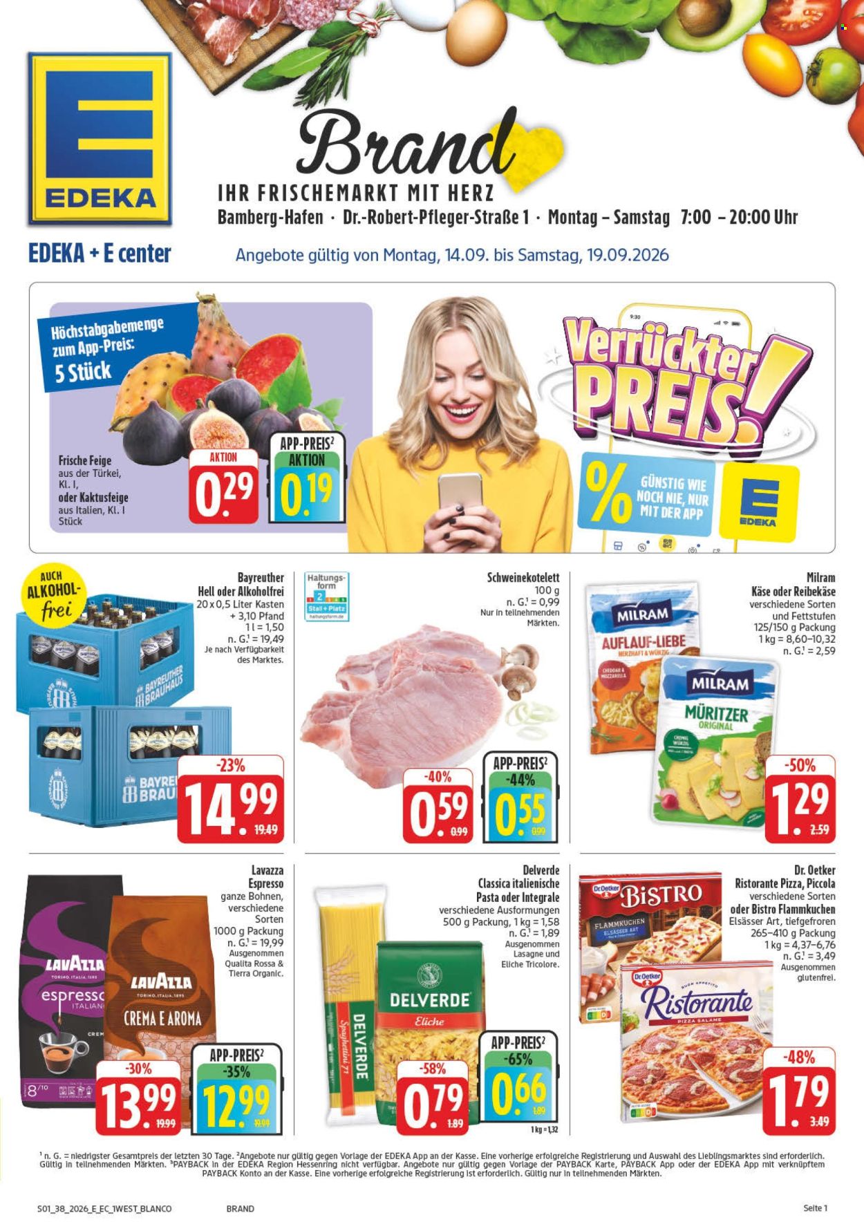 E center Prospekte  - 14.09.2026 - 19.09.2026. Seite 1