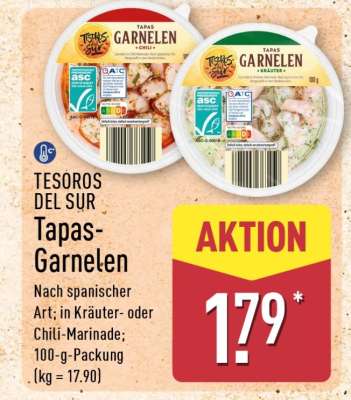 TESOROS DEL SUR Tapas-Garnelen
