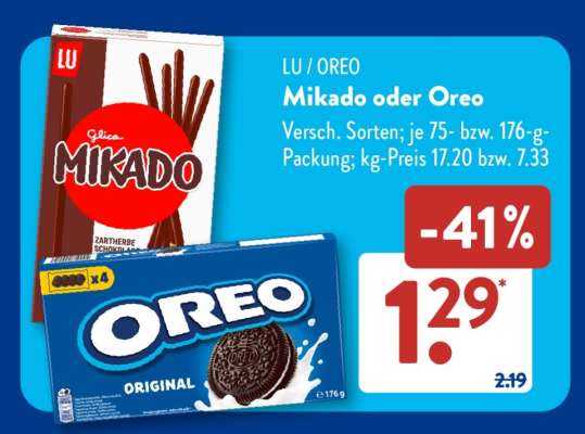LU / OREO Mikado oder Oreo