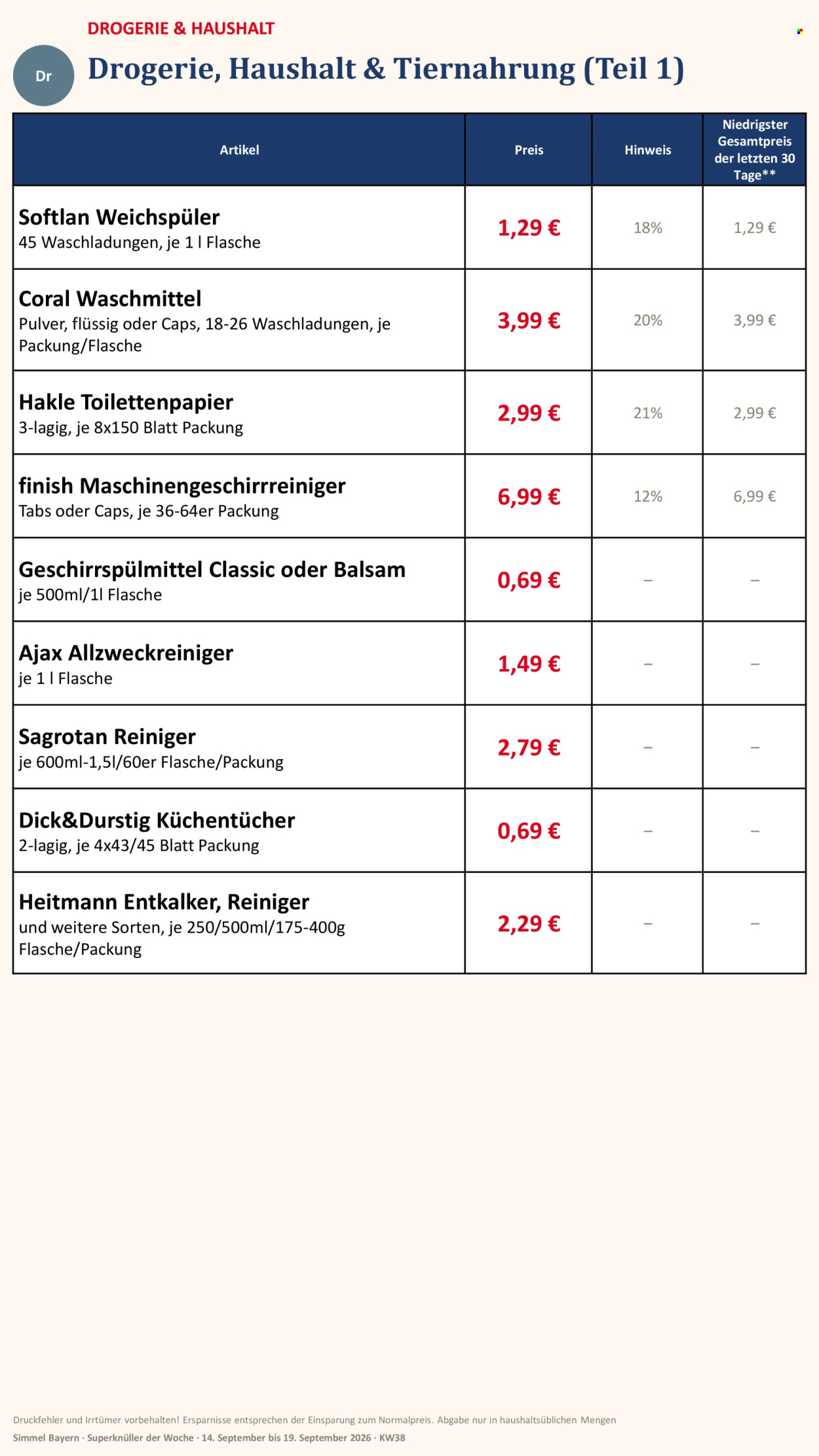 Edeka Prospekte  - 14.09.2026 - 19.09.2026. Seite 16