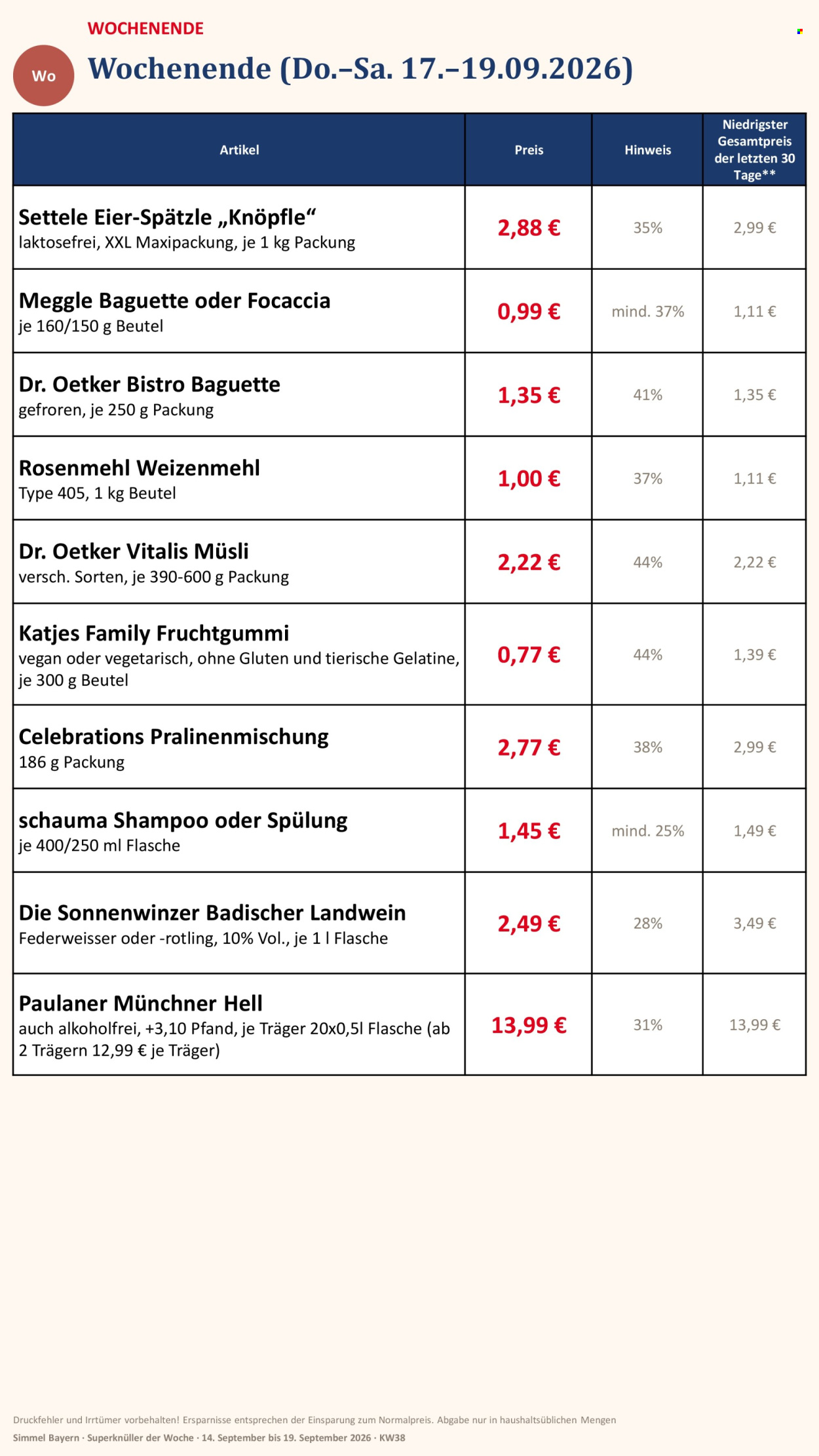 Edeka Prospekte  - 14.09.2026 - 19.09.2026. Seite 19