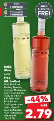 BREE Wein oder Free Alkoholfrei
