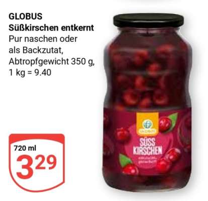 GLOBUS Süßkirschen entkernt