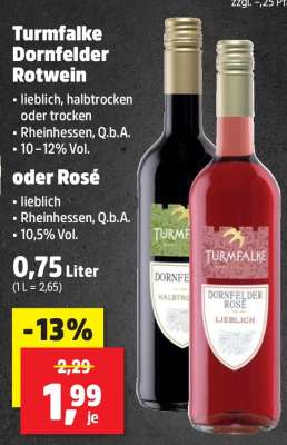 Turmfalke Dornfelder Rotwein