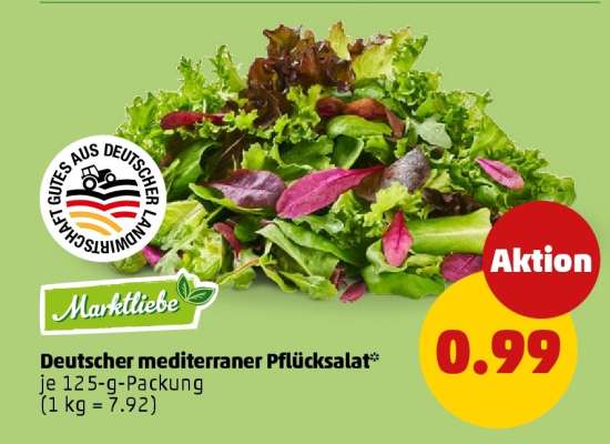 Deutscher mediterraner Pflücksalat