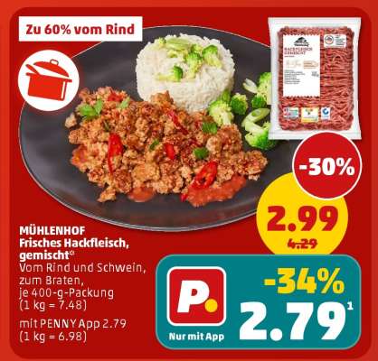 MÜHLENHOF Frisches Hackfleisch, gemischt