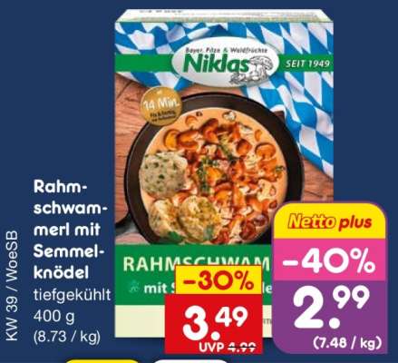 Rahmschwammerl mit Semmelknödel