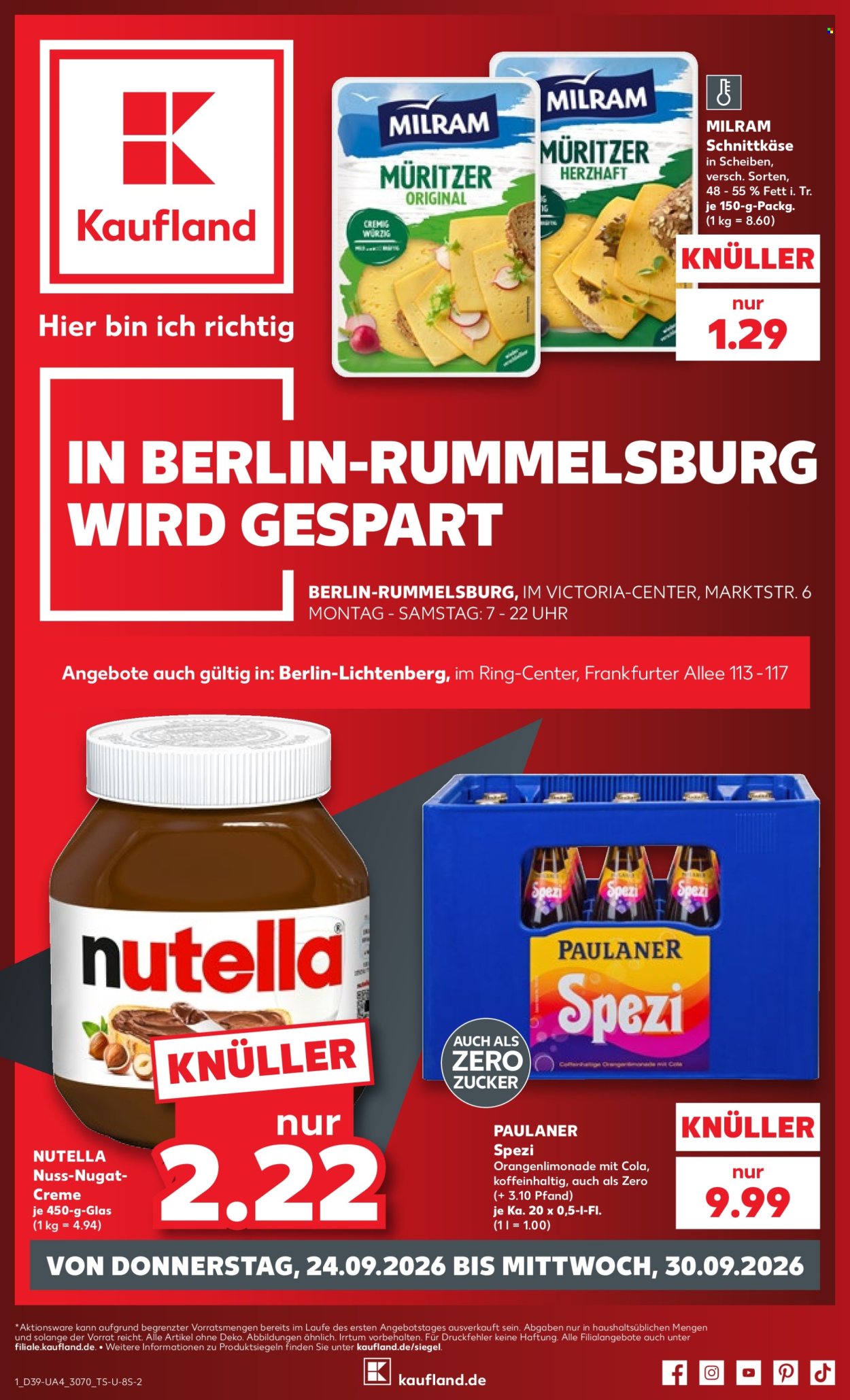 Kaufland Prospekte  - 24.09.2026 - 30.09.2026. Seite 1
