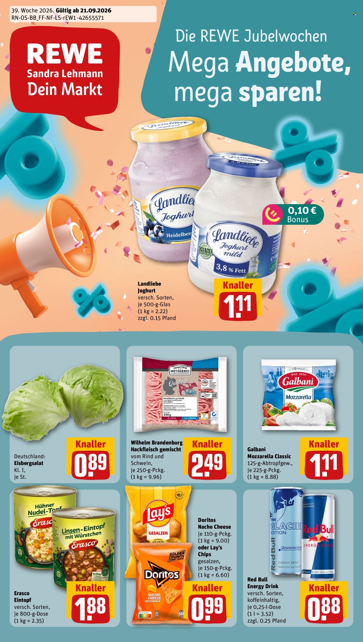 REWE Prospekte  - 21.09.2026 - 27.09.2026. Seite 1