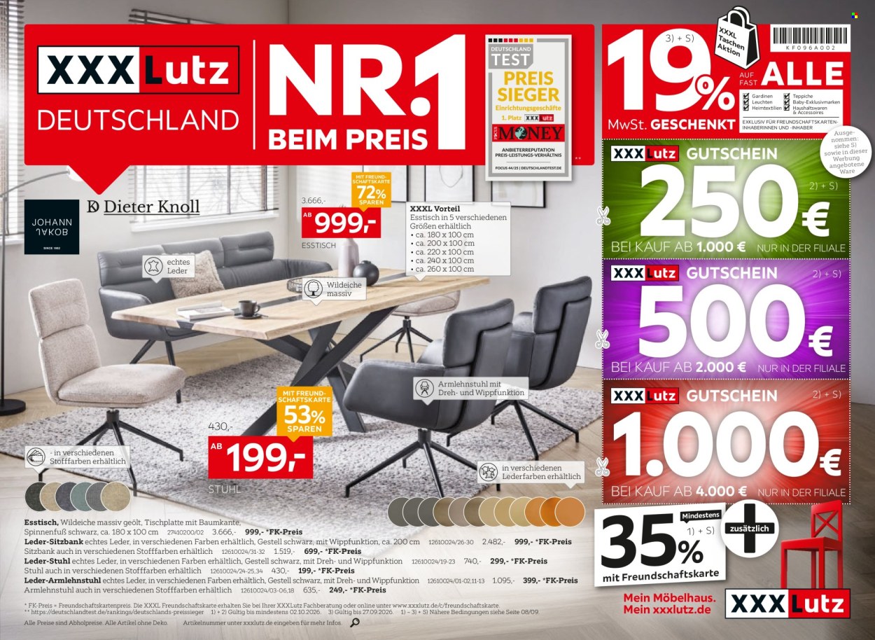 XXXLutz Prospekte  - 19.09.2026 - 3.10.2026. Seite 1
