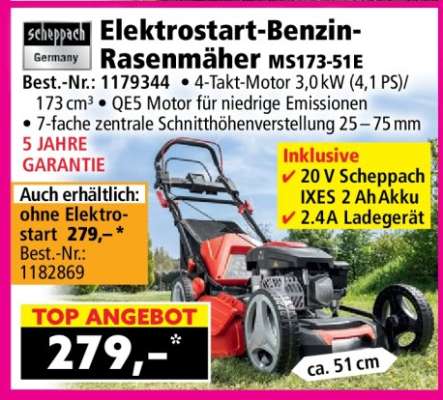 Elektrostart-Benzin-Rasenmäher MS173-51E