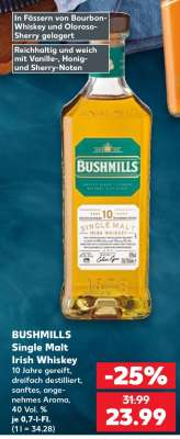 BUSHMILLS Single Malt Irish Whiskey