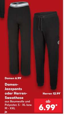 Damen-Jazzpants oder Herren-Sweathose