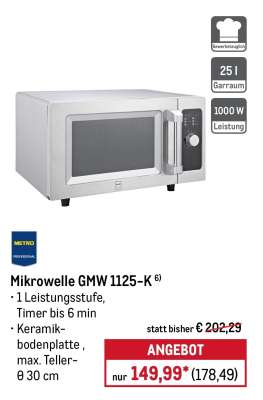 Mikrowelle GMW 1125-K