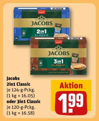 Jacobs 2in1 Classic oder 3in1 Classic