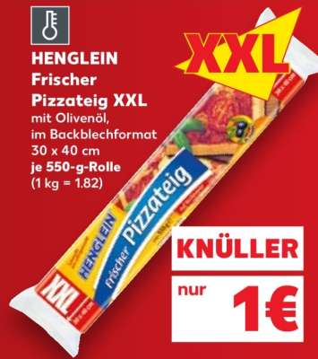 Henglein Frischer Pizzateig XXL