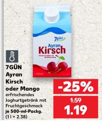 7GÜN Ayran Kirsch oder Mango