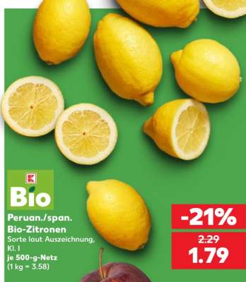 Peruan./span. Bio-Zitronen